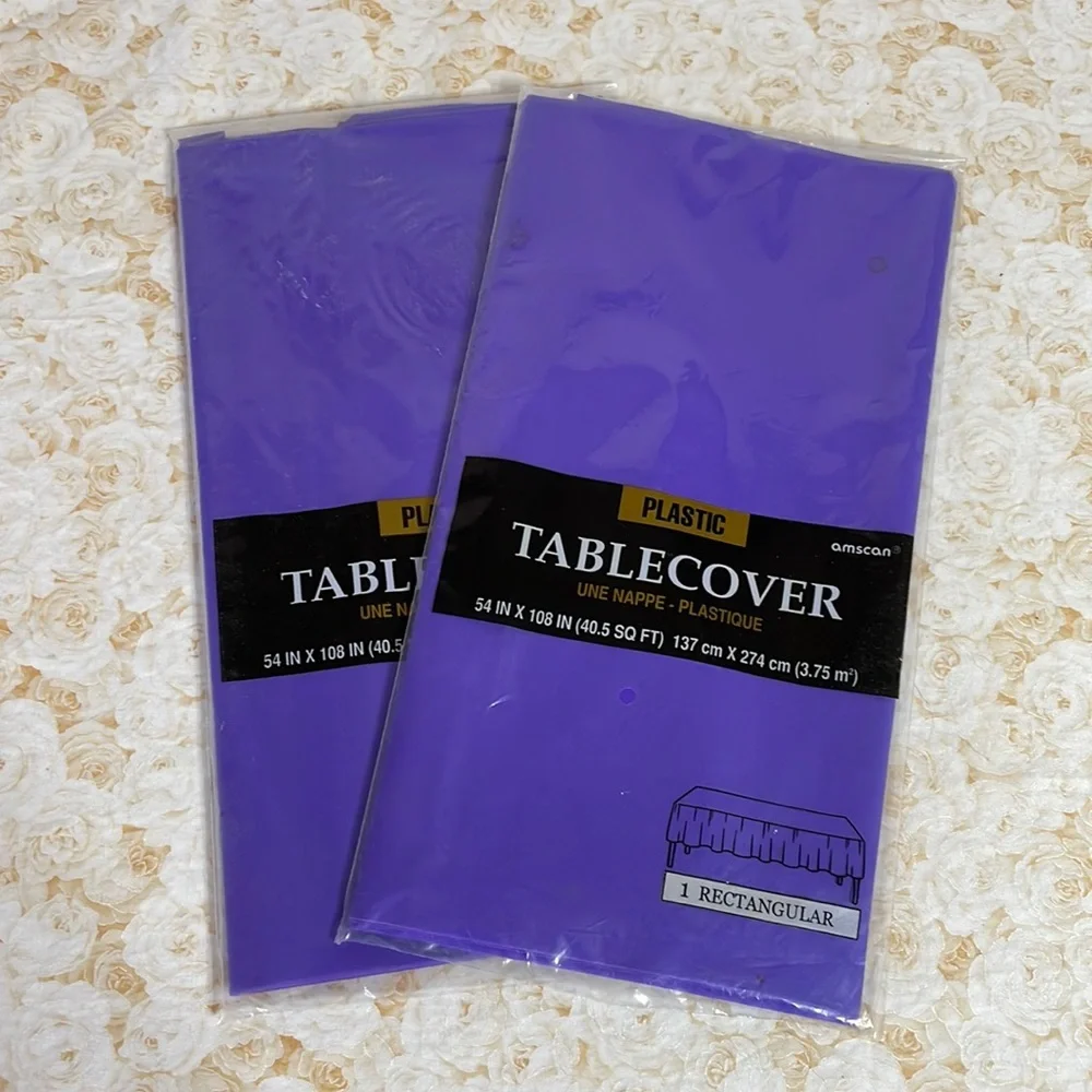 Amscan Purple Plastic Table Cover.
